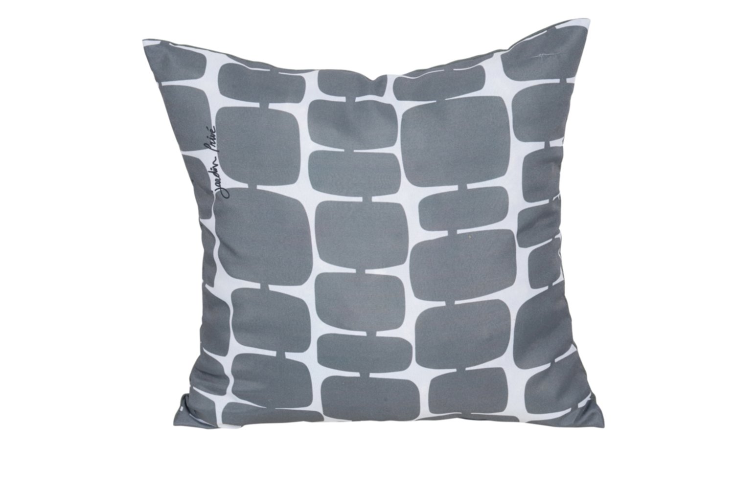 Coussin déco 40 x 40 cm Futuriste Mastic - JARDIN PRIVE