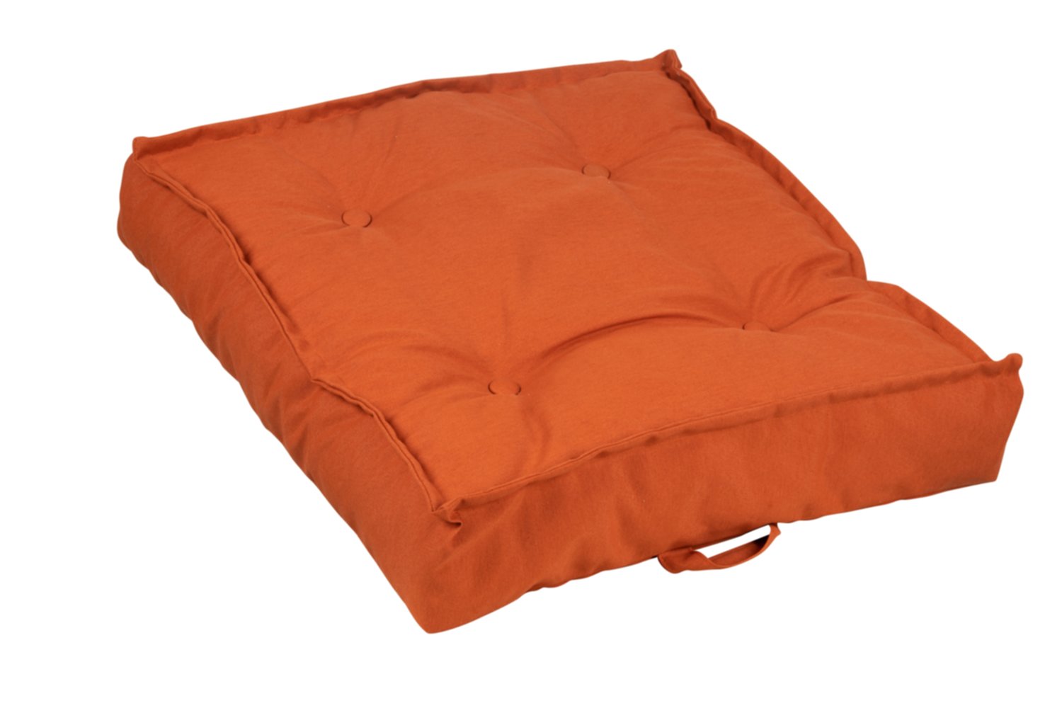 Coussin de sol/ Tatami T3 ocre rouge 66x66x15cm