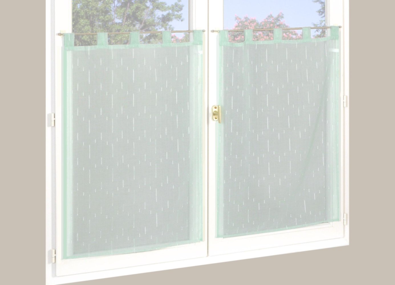 Paire de vitrages 60x120 vert d'eau - DYLREV