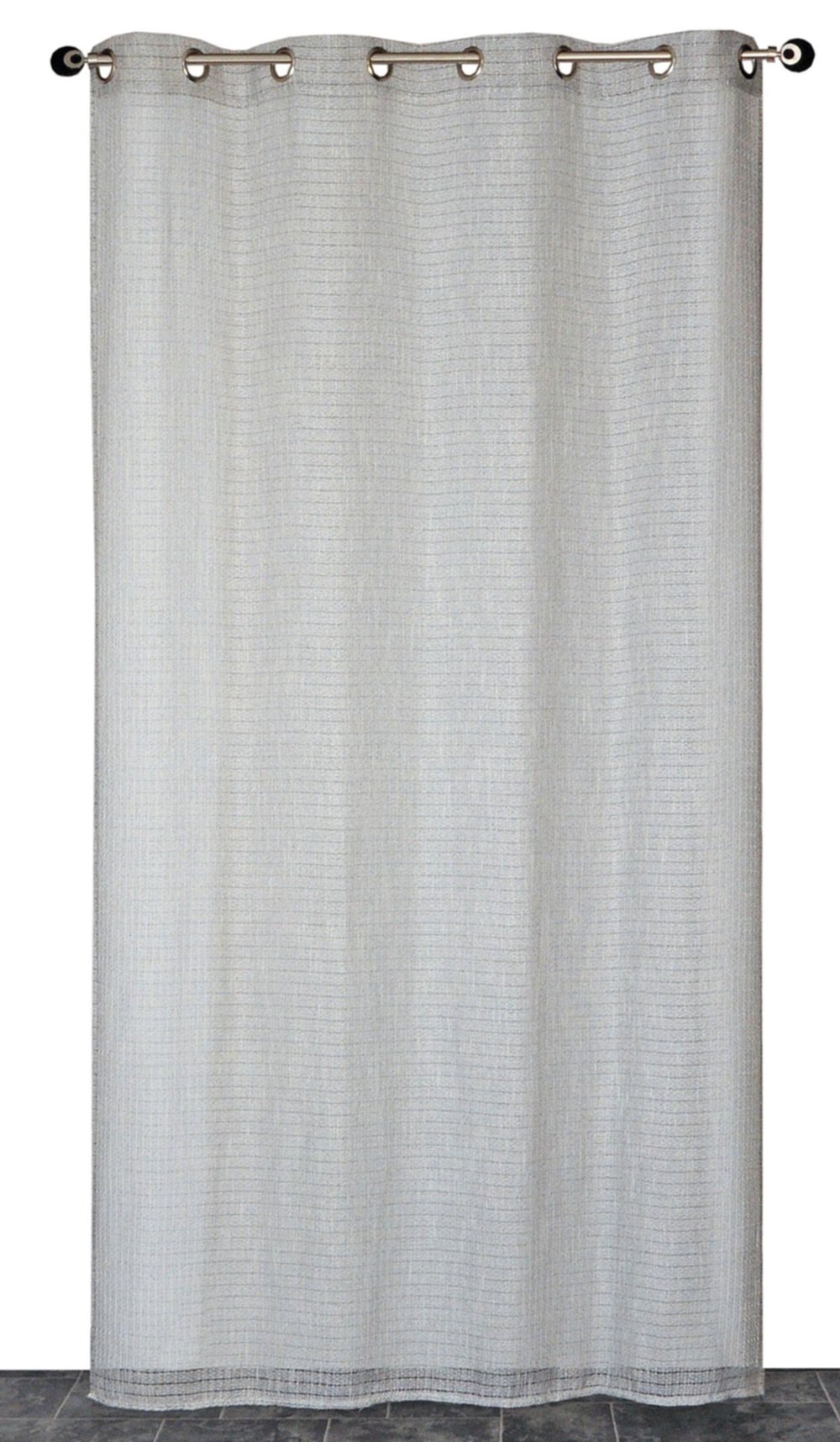 Voilage œillets filet gris 140x240cm