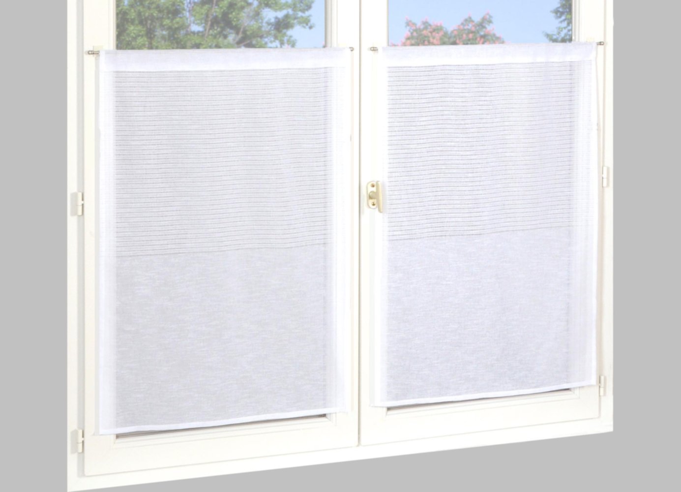 Paire de vitrages 60x90cm blanc - DYLREV