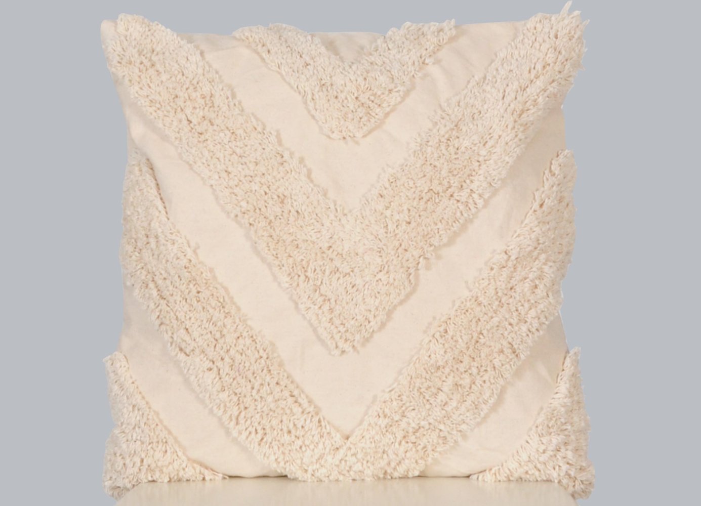 Coussin garni déhoussable 45x45cm écru