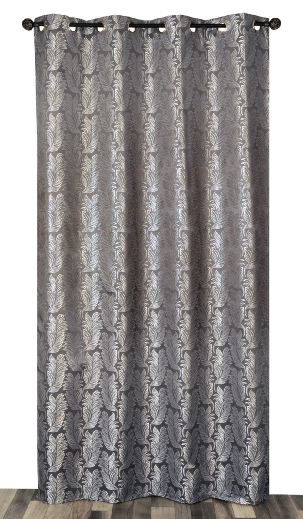 Rideau occultant fantaisie gris 140x240cm