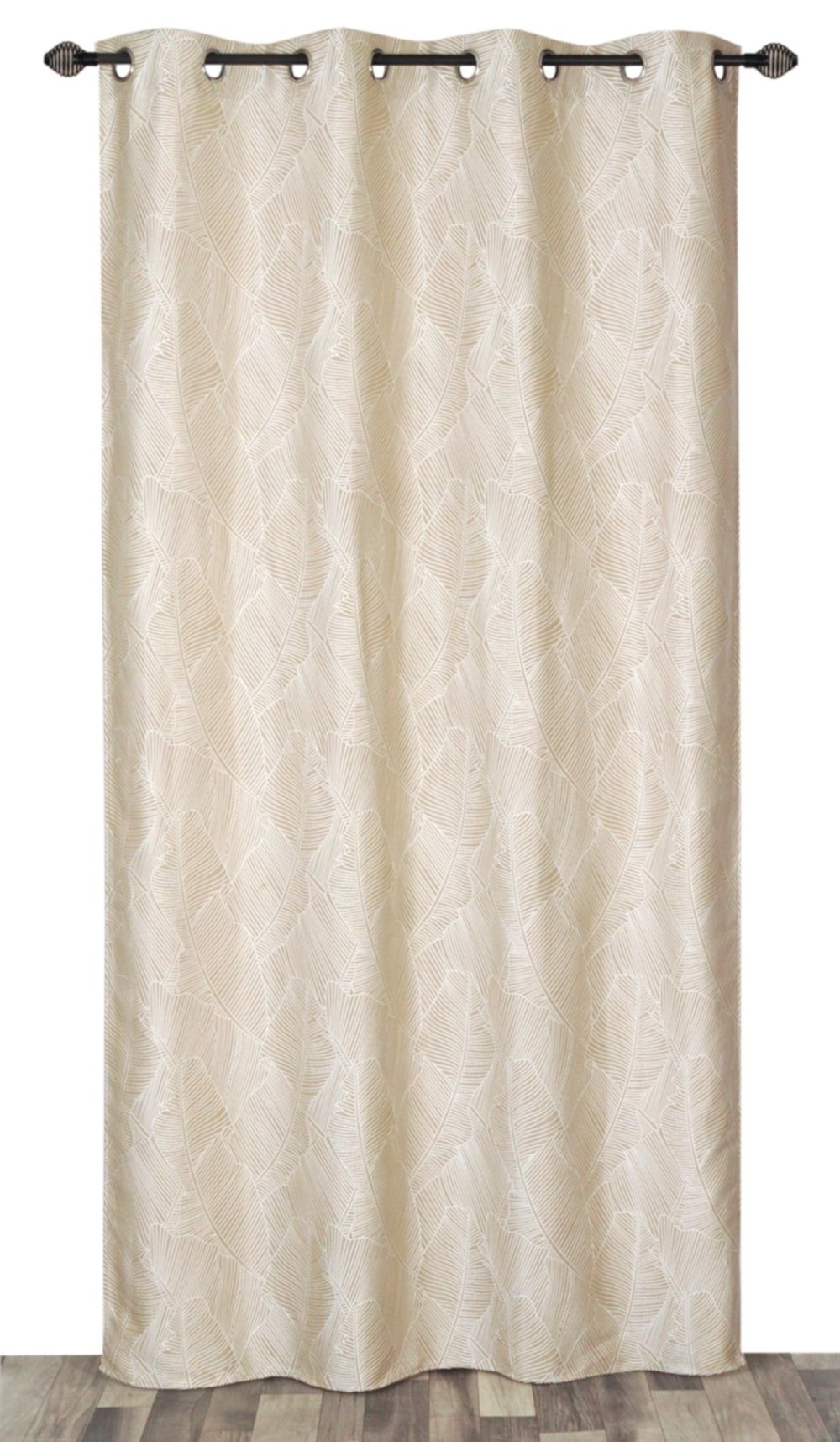 Rideau lourd jacquard beige 140x240cm