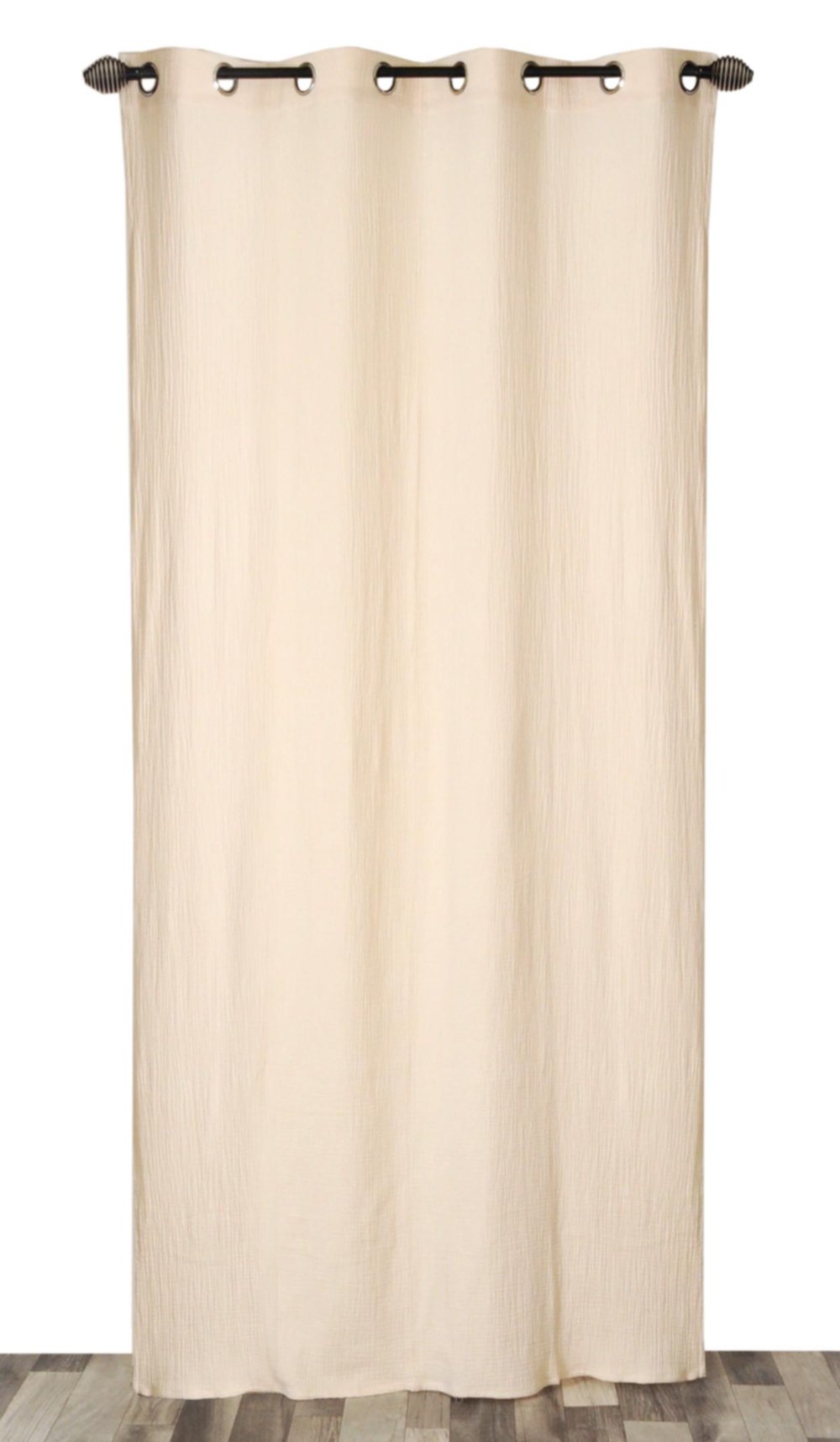 Rideau gaze de coton beige 130x240cm