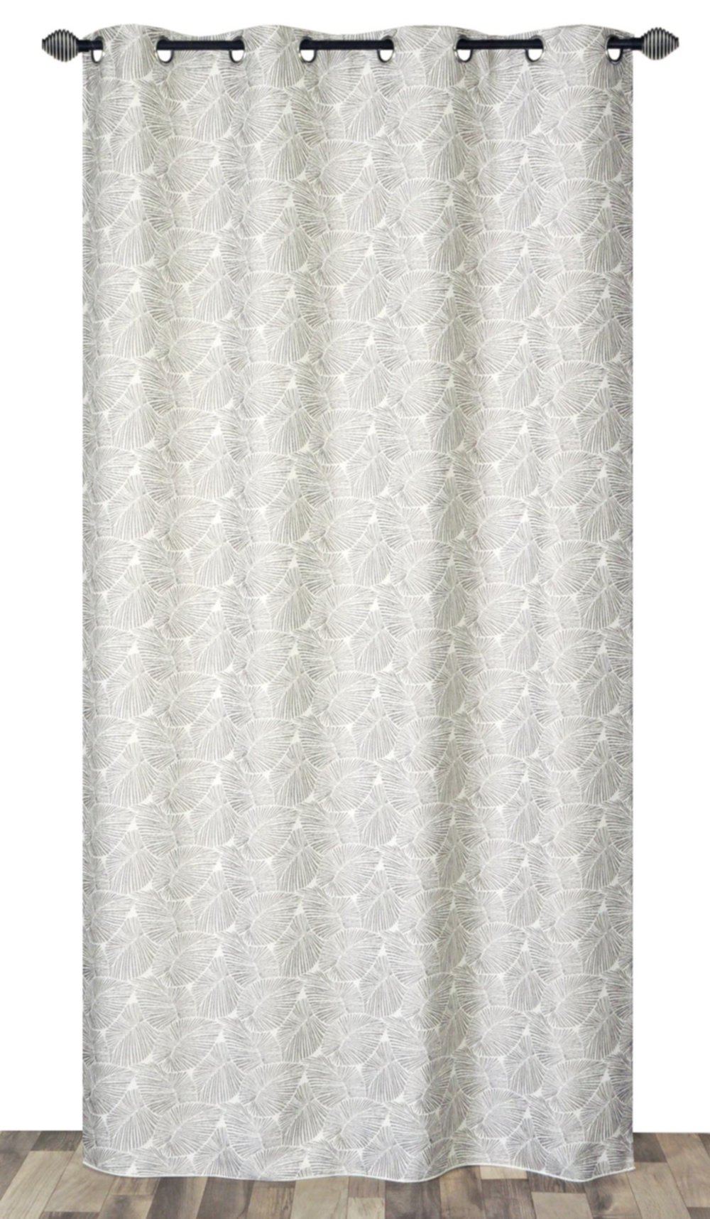 Rideau lourd jacquard gris 140x240cm