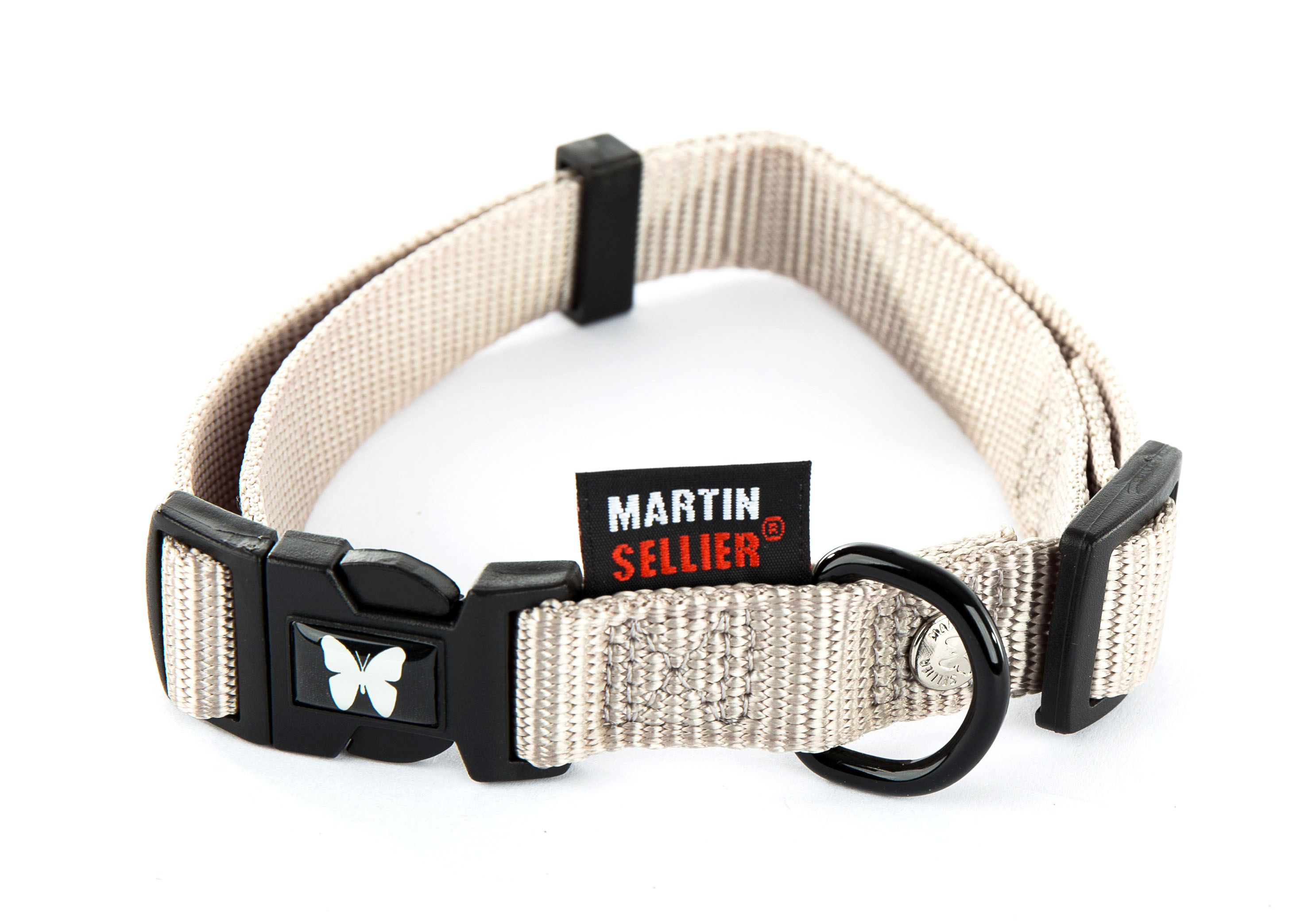 Collier nylon réglable 16/30-45 gris