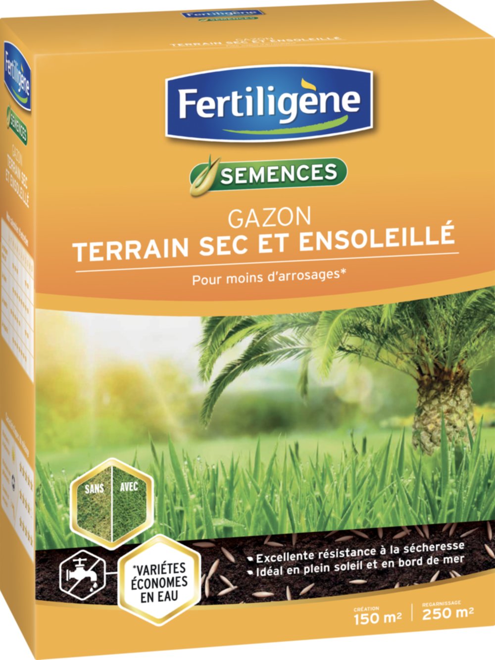 Semences Gazon Terrain Sec 3,75kg - FERTILIGENE