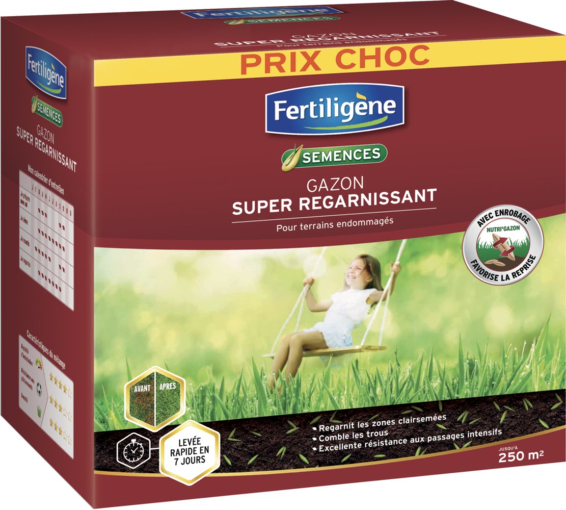 Semences Gazon Super Regarnissant 5kg - FERTILIGENE