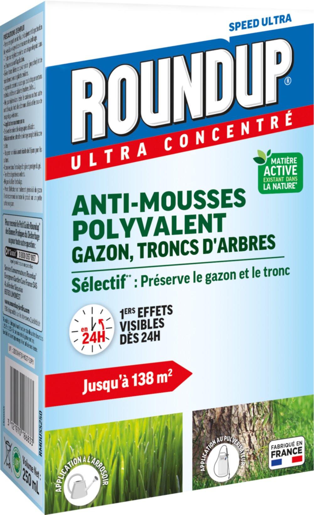 Anti-mousses Concentré Gazon et Troncs d'Arbres 250ml - ROUNDUP