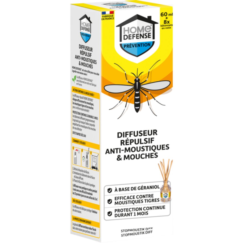 Diffuseur répulsif anti-moustiques/mouches - HOME DEFENSE