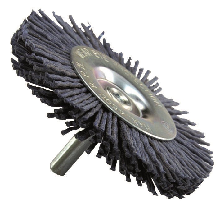 Brosse circulaire fil nylon bleu pour bois ø75mm