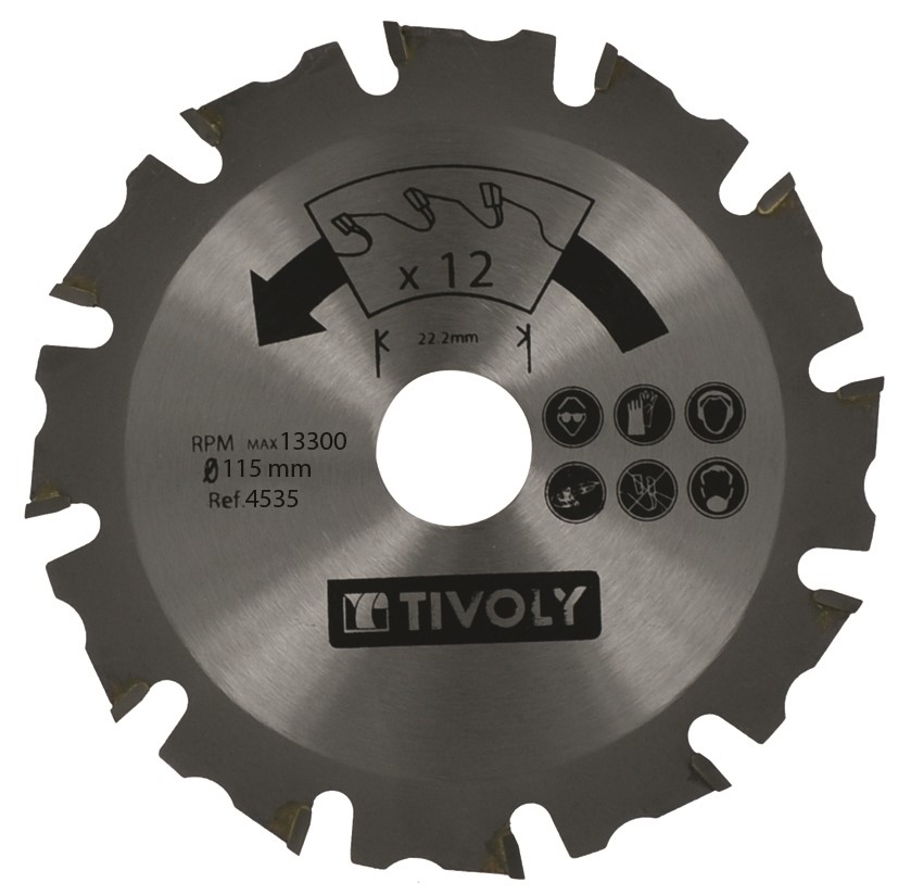 Disque à tronçonner pour bois Ø115 mm- TIVOLY