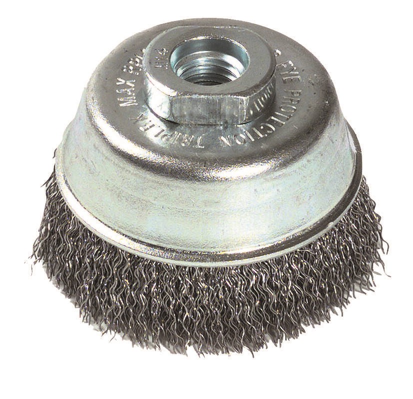 Brosse COUPE fil acier ondulé décapage du métal D 75- TRIPLEX