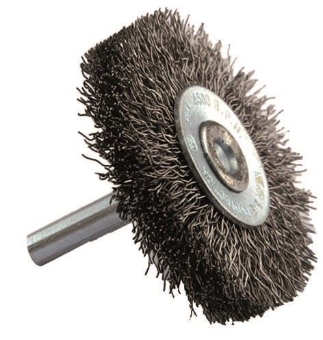 Brosse circulaire fil acier ondulé / bois ø100mm