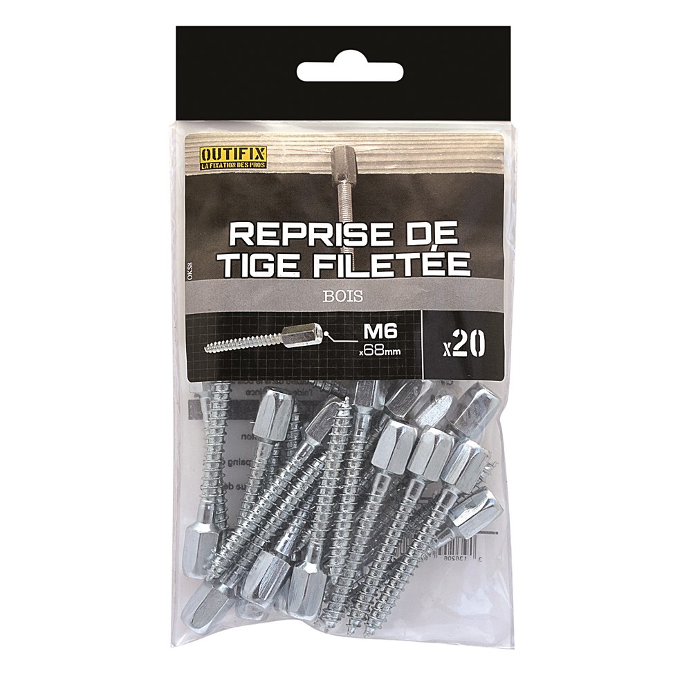 Kit de 20 chevilles PRP diam 6x68mm pour suspentes