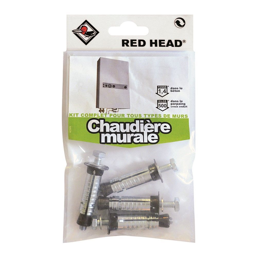 Kit de chevilles pour installation de chaudière murale RED HEAD