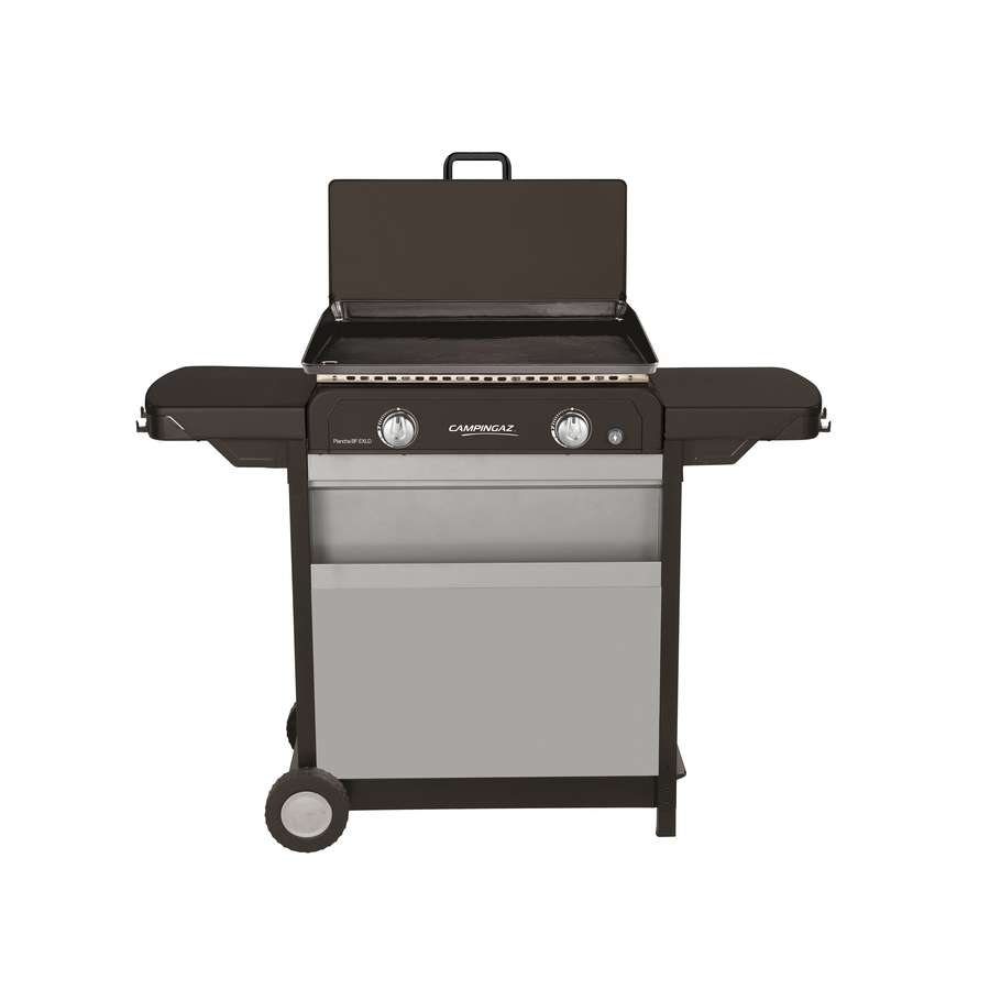 Plancha Gaz sur Chariot Blue Flame EXLD 6kW 60x40cm Fonte Émaillée + Couvercle - CAMPINGAZ