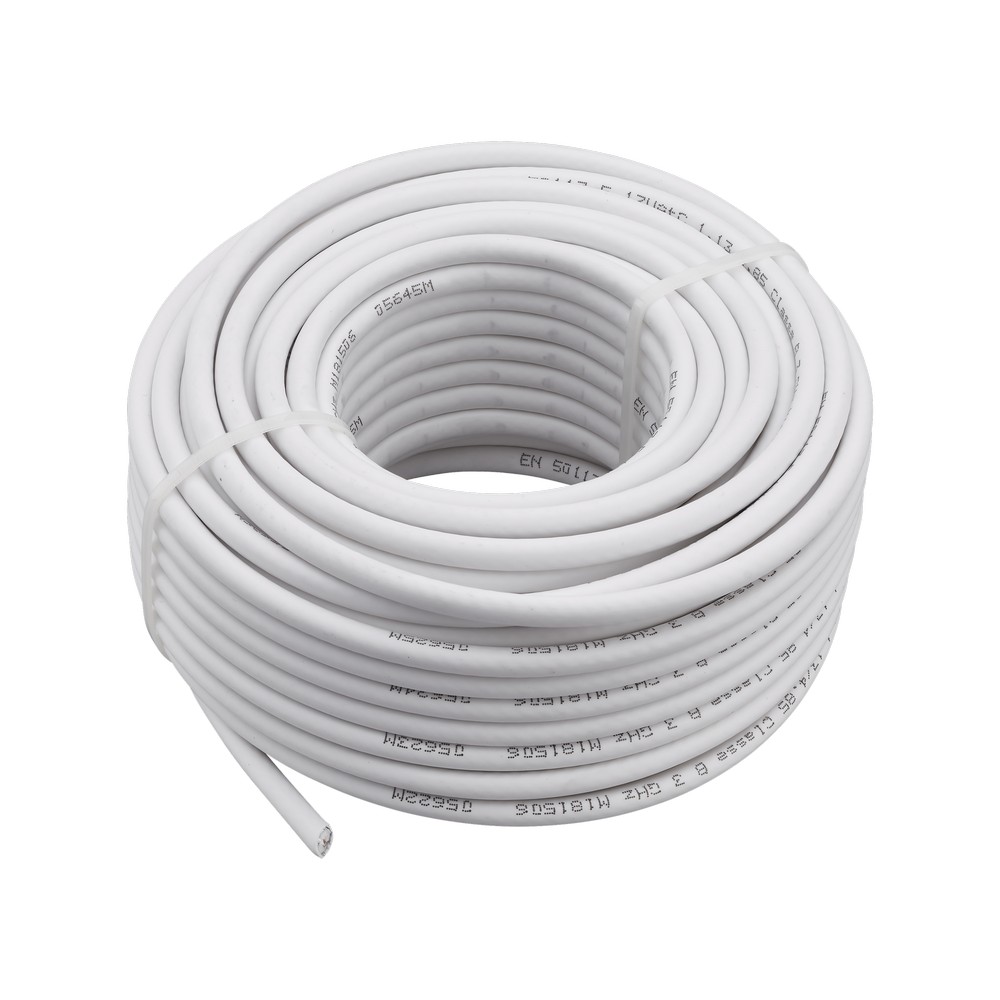 Couronne de cable 50 m TV 19 VATC blanc - DEBFLEX