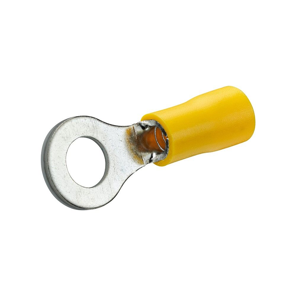 10 cosses rondes Ø6mm pré-isolée de 2,5mm² à 6mm² jaune - DEBFLEX