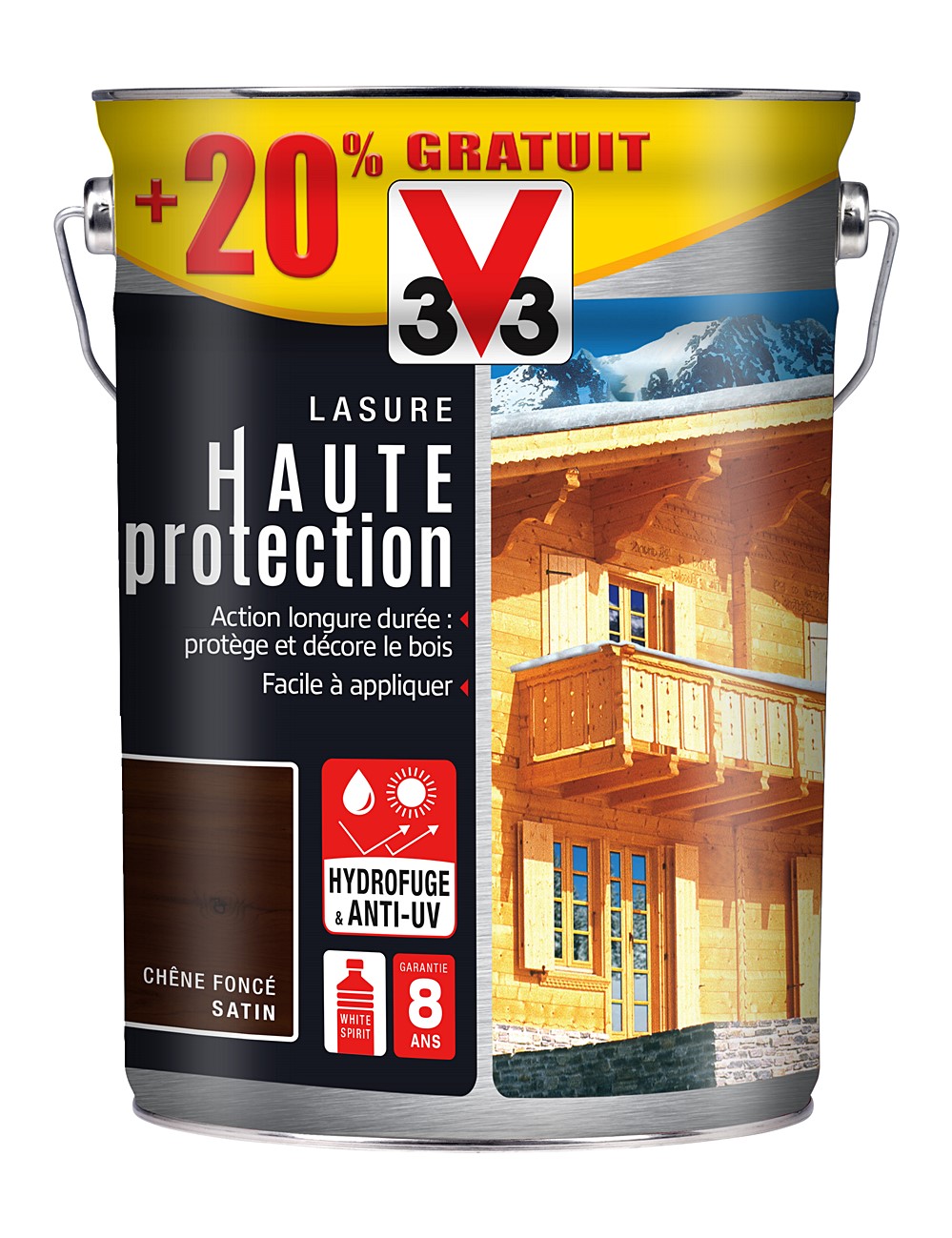 Lasure Haute Protection Chêne Foncé 5 L + 20% - V33