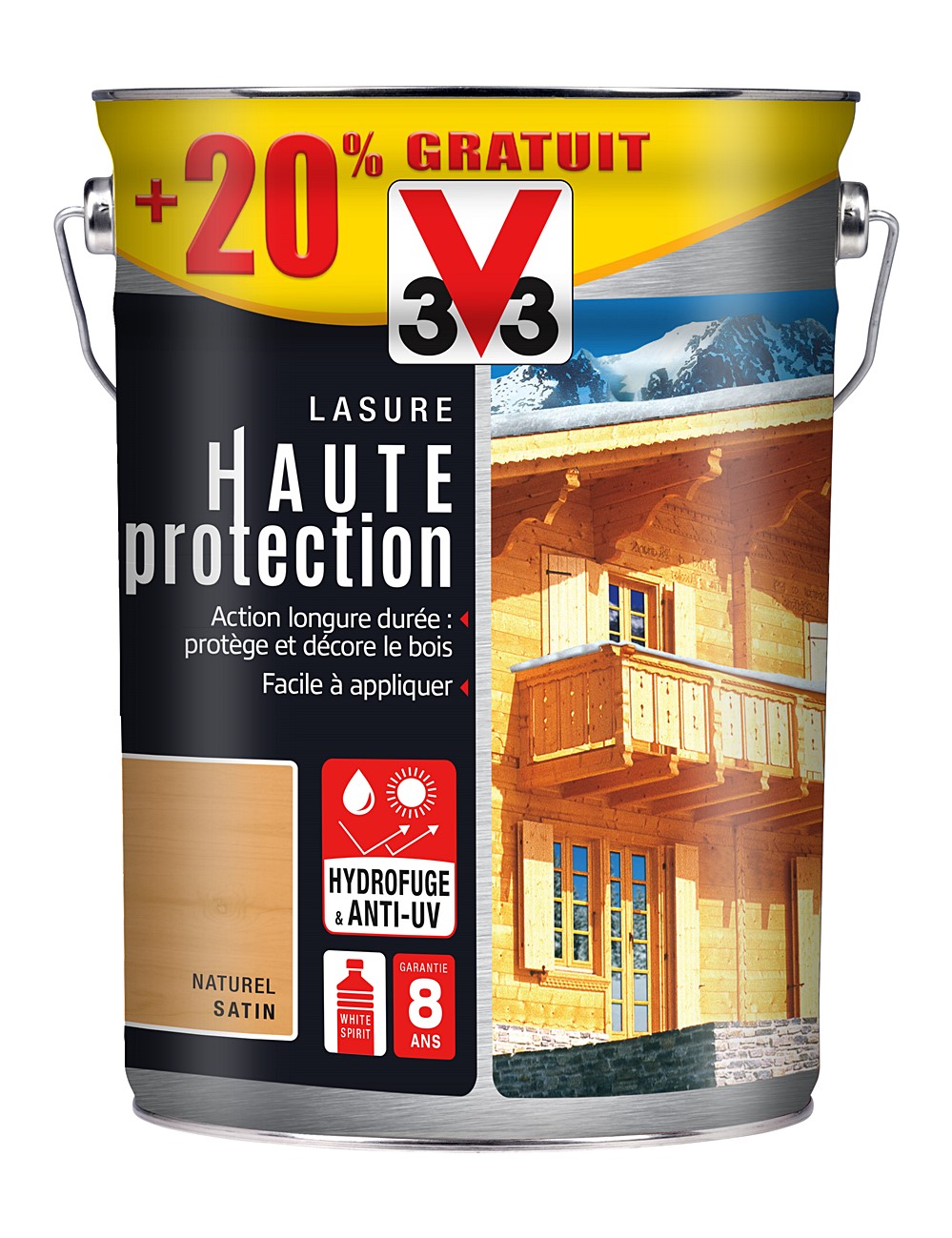 Lasure Haute Protection Naturel 5 L + 20% - V33