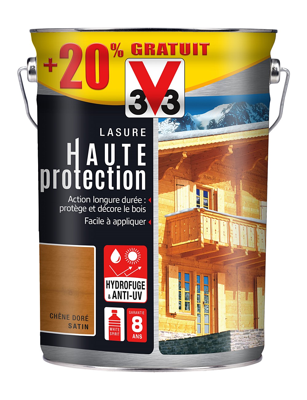 Lasure Haute Protection Chêne Doré 5 L + 20% - V33