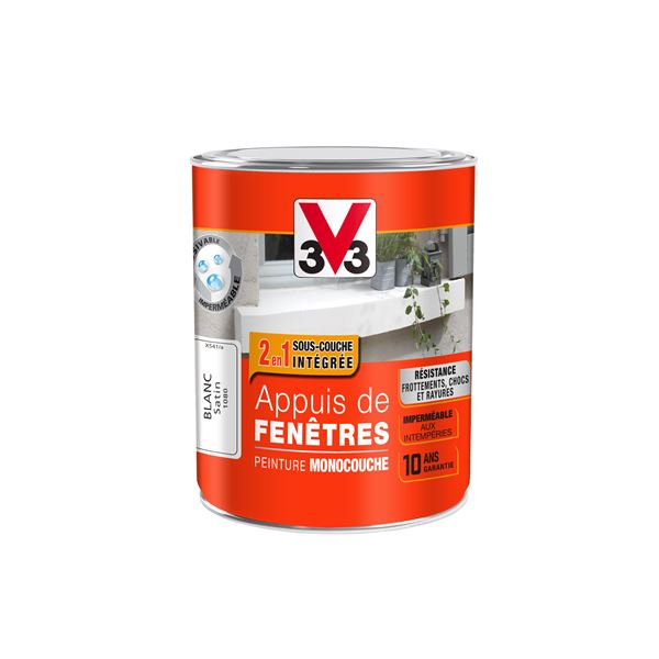 Peinture appuis de fenêtre blanc 1l