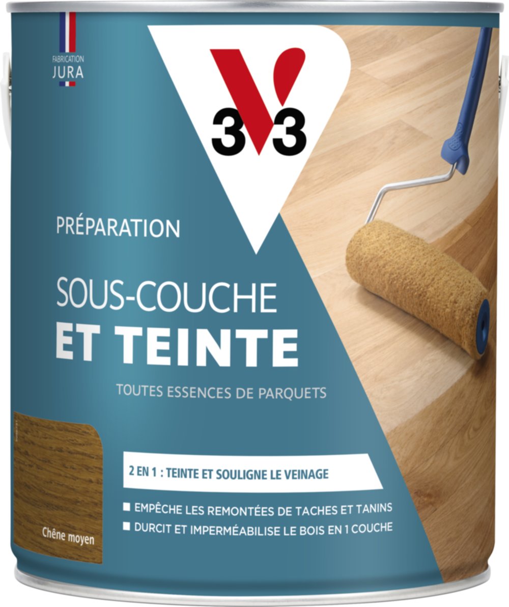 Sous-couche & teinte parquets chêne moyen 2,5 L - V33