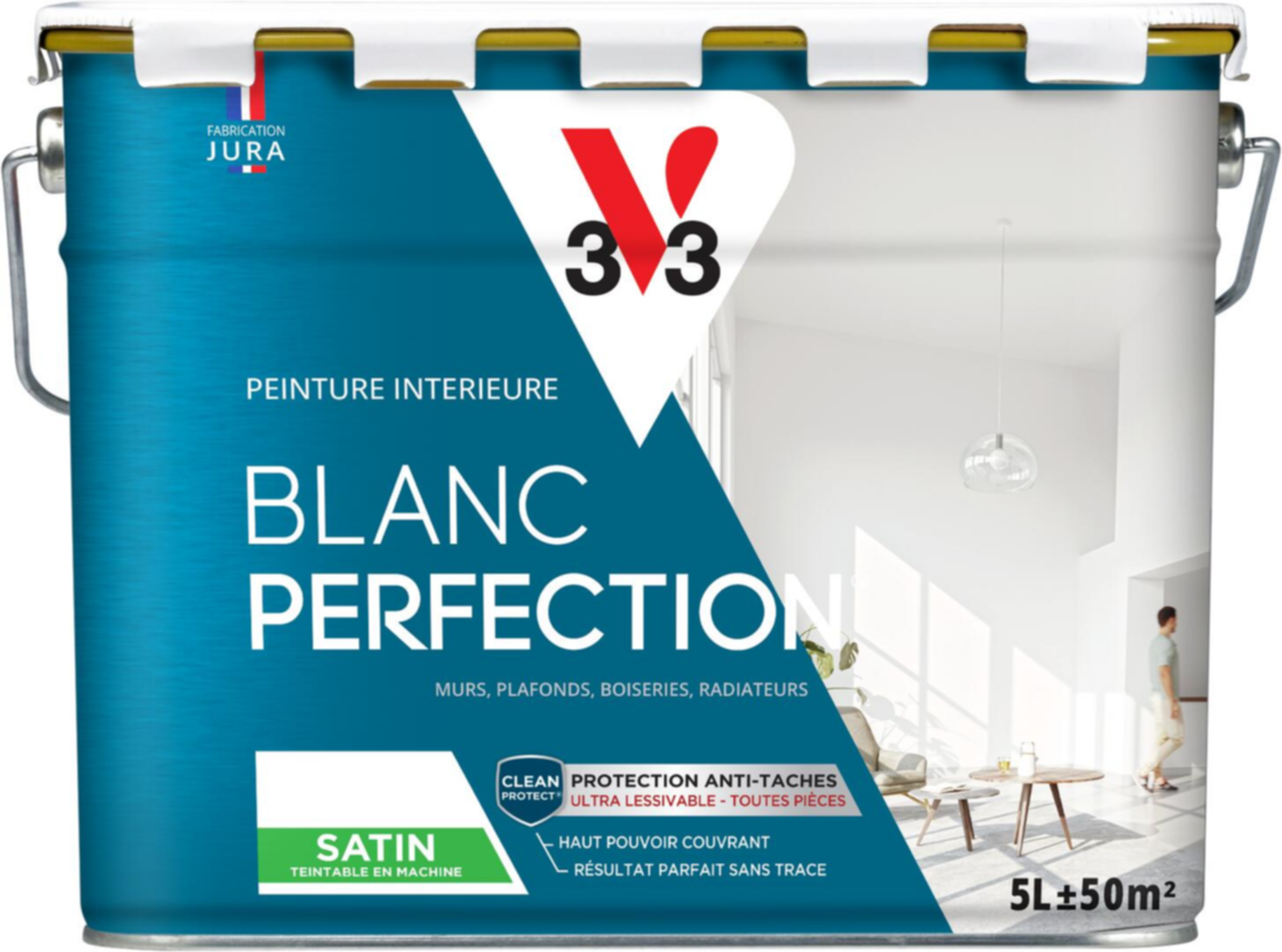 Peinture blanc perfection satin 5L