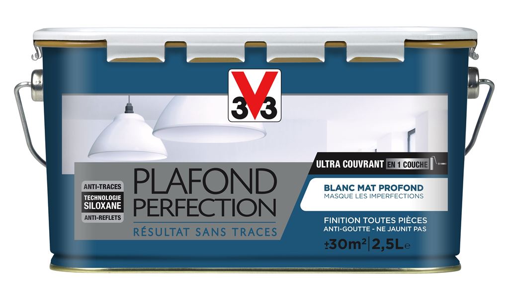 Peinture plafond Blanc Perfection mat 2,5L - V33