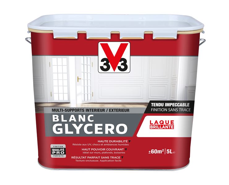 Peinture blanc glycéro brillant 5l