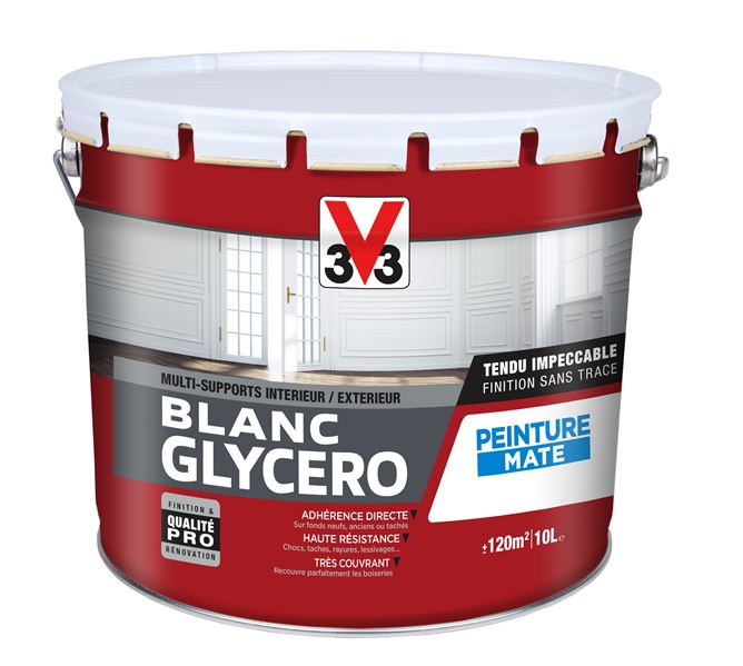 Peinture blanc glycéro mat 10l