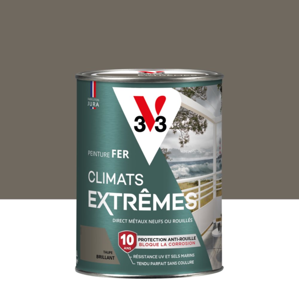 Peinture Fer Climats Extrêmes Brillant Taupe 1,5 L - V33