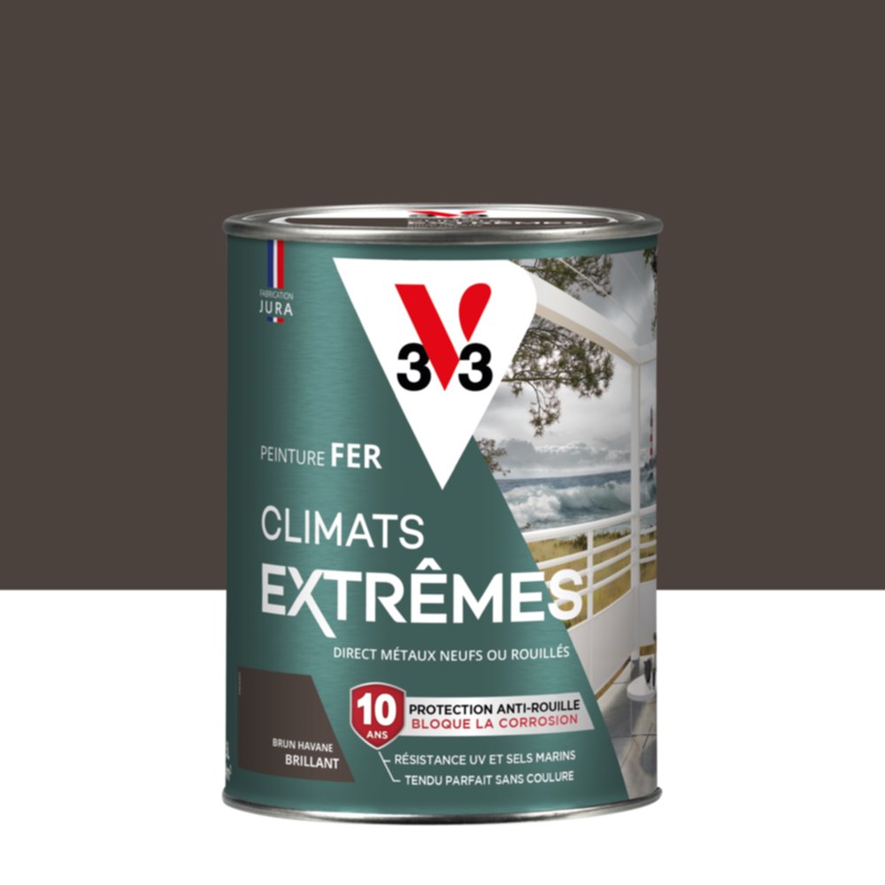 Peinture Fer Climats Extrêmes Brillant Brun Havane 1,5 L