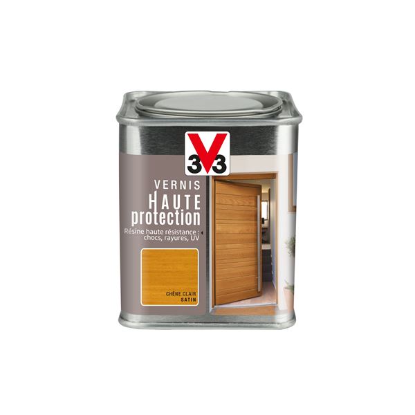 Vernis haute protection satin chêne clair 0,25l