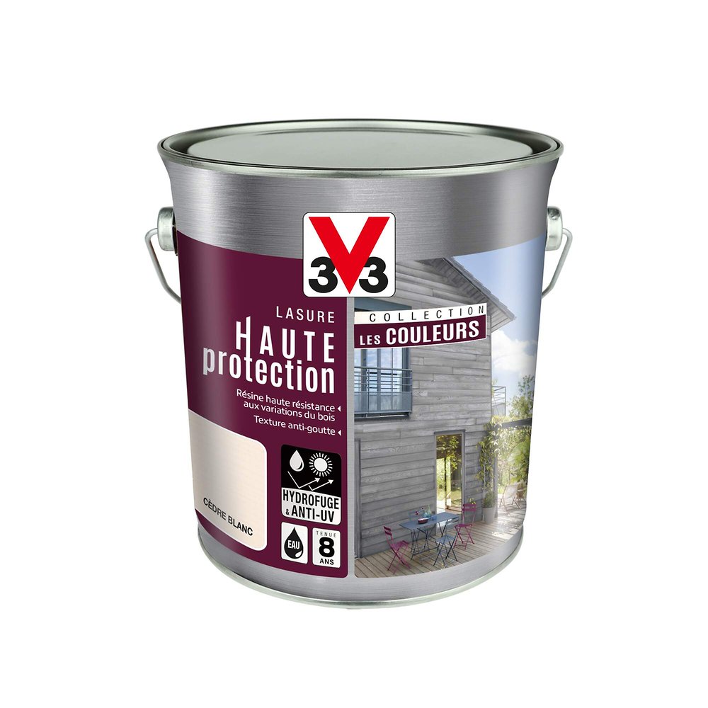 Lasure bois Haute protection - Mat - Cèdre blanc - 2.5L