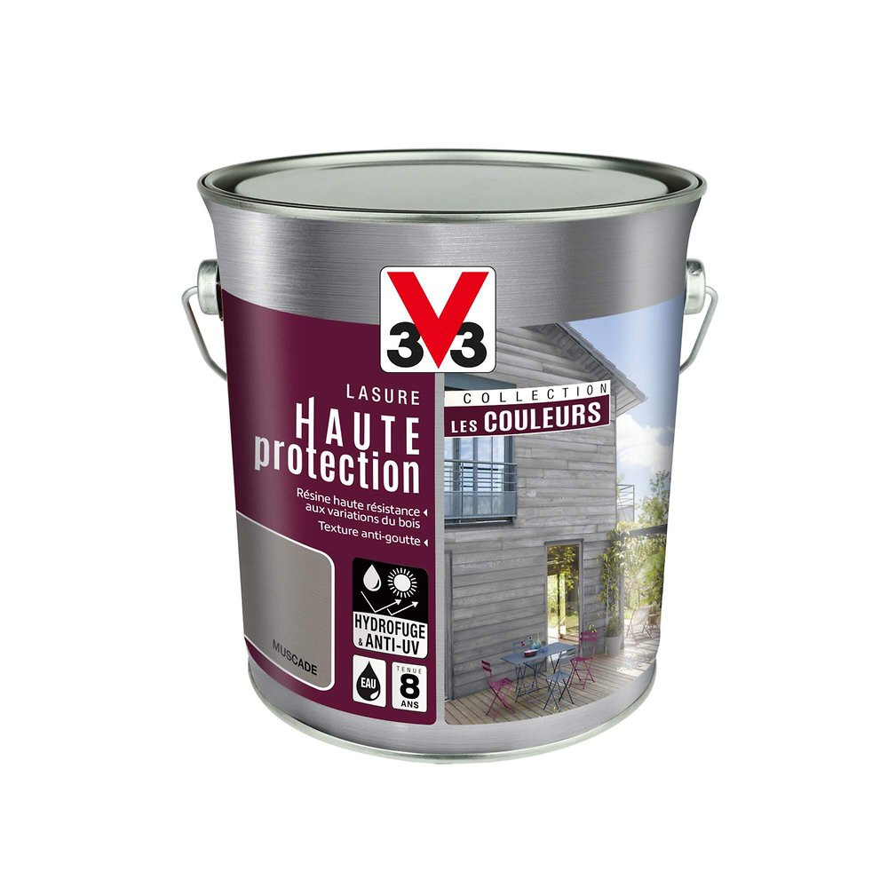 Lasure bois Haute protection - Satin - Muscade - 2.5L