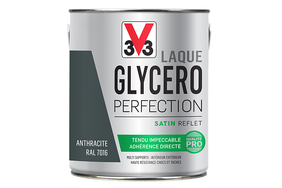 Laque glycéro multisupport Perfection anthracite satin 2L - V33