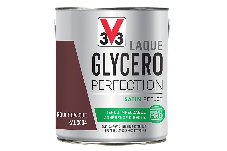 Laque glycéro multisupport Perfection rouge basque satin 2L - V33