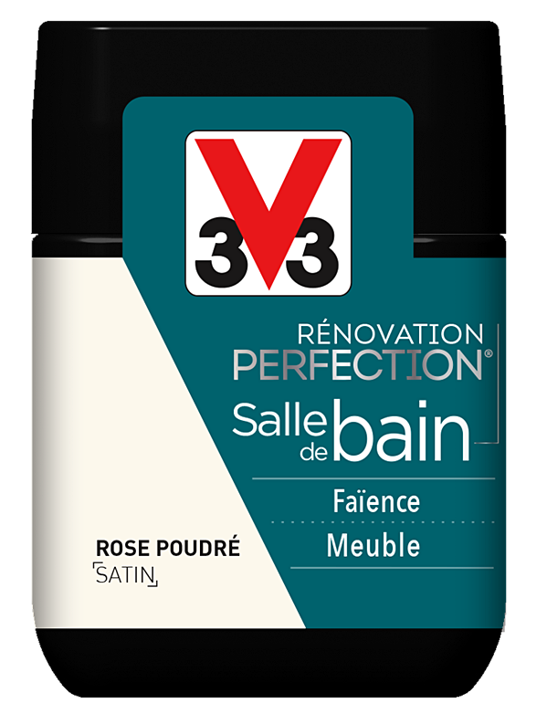 Testeur rénovation salle de bain rose poudre satin 75ml - V33