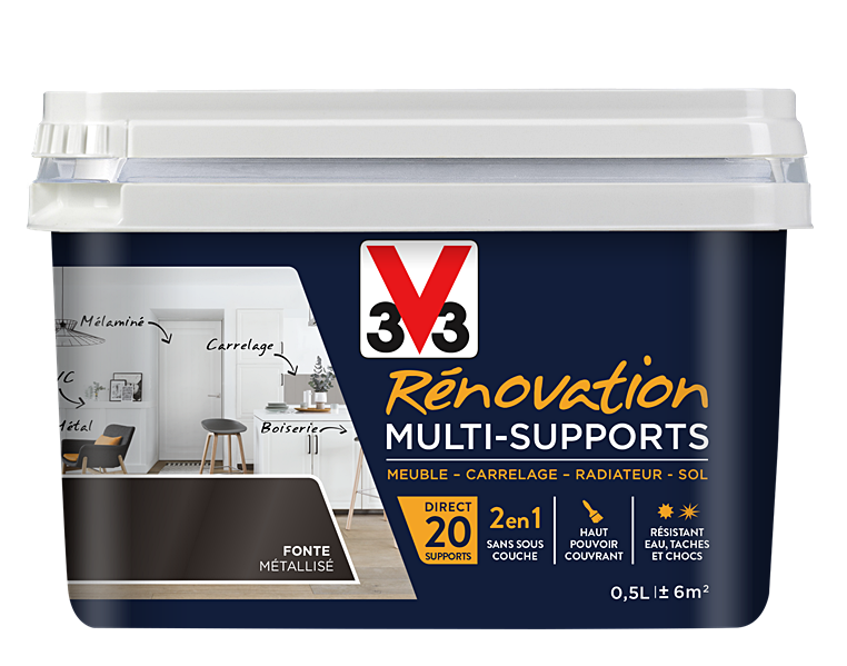 Peinture Rénovation Multisupport fonte métal 0,5L - V33