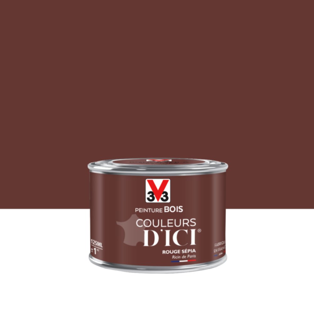 PEINTURE V33  BOIS COULEURS D’ICI ®  ROUGE SEPIA 125 ML