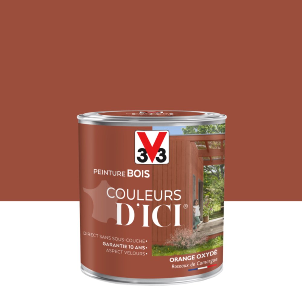 PEINTURE V33  BOIS COULEURS D’ICI ®  ORANGE OXYDE 0,5 