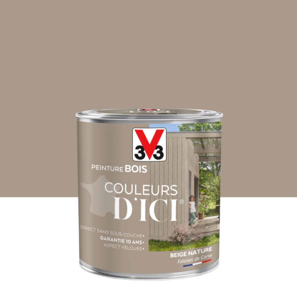 PEINTURE V33  BOIS COULEURS D’ICI ®  BEIGE NATURE 0,5 L