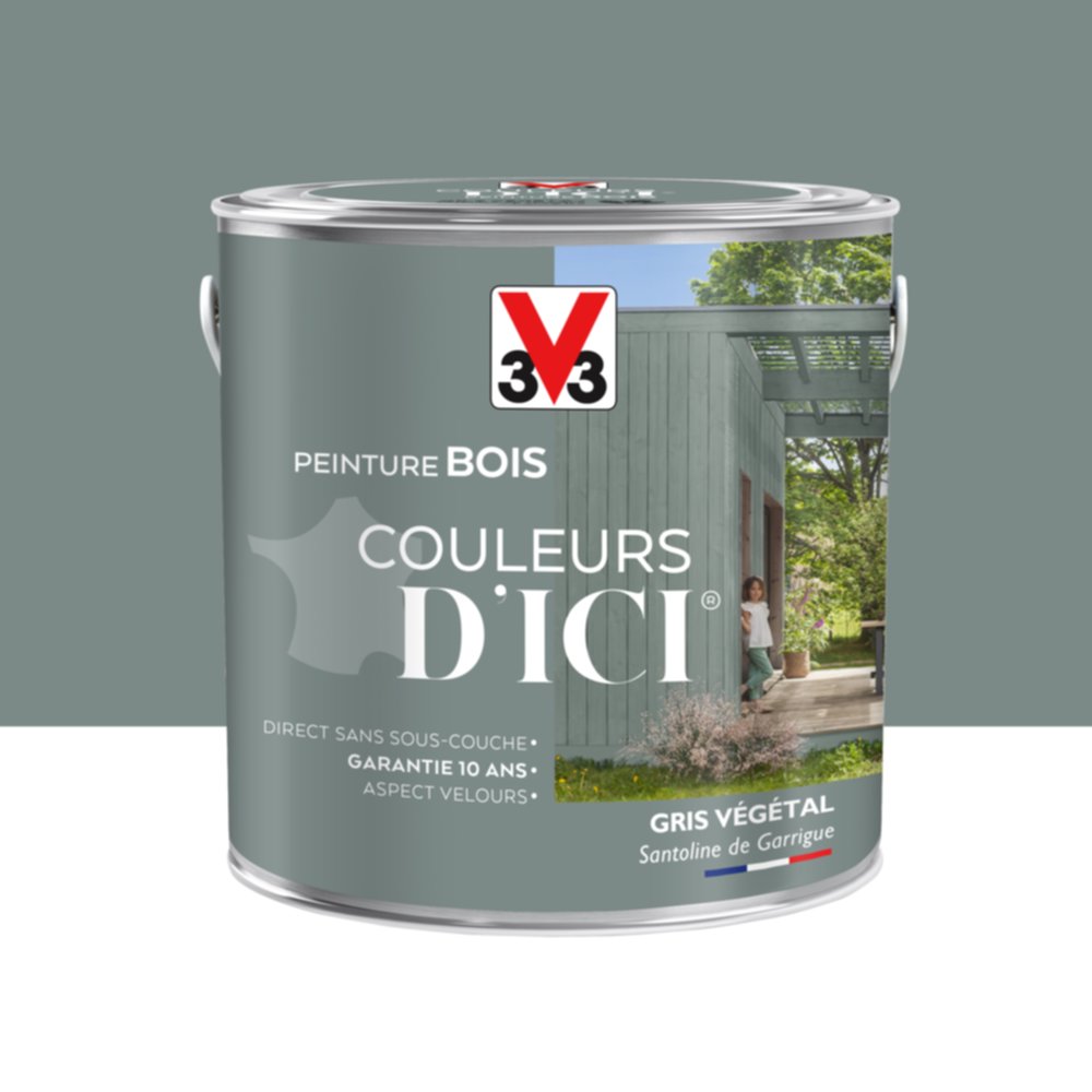 Peinture bois gris veget 2l