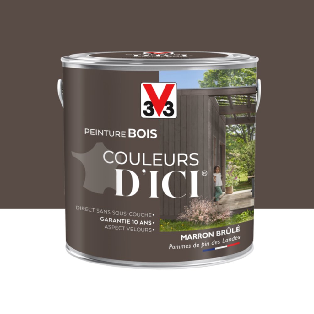 Peinture bois marron b 2l