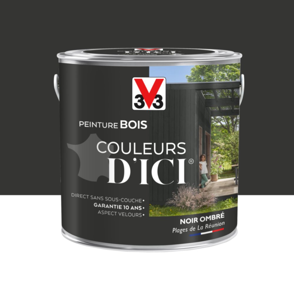 PEINTURE V33  BOIS COULEURS D’ICI ®  NOIR OMBRE 2 L