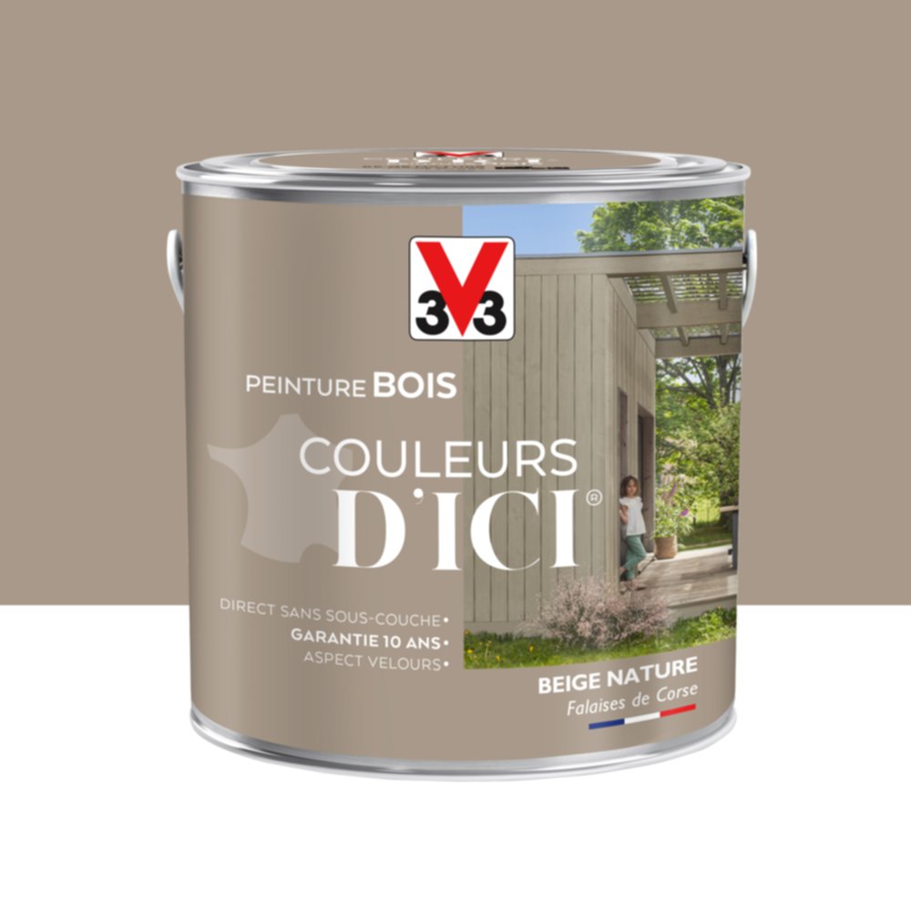 PEINTURE V33  BOIS COULEURS D’ICI ®  BEIGE NATURE 2 L