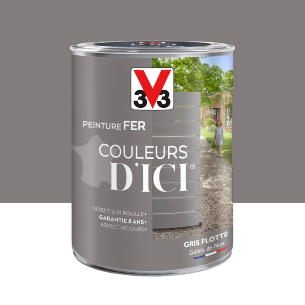  PEINTURE V33  FER COULEURS D’ICI ®  GRIS FLOTTE 1,5 L